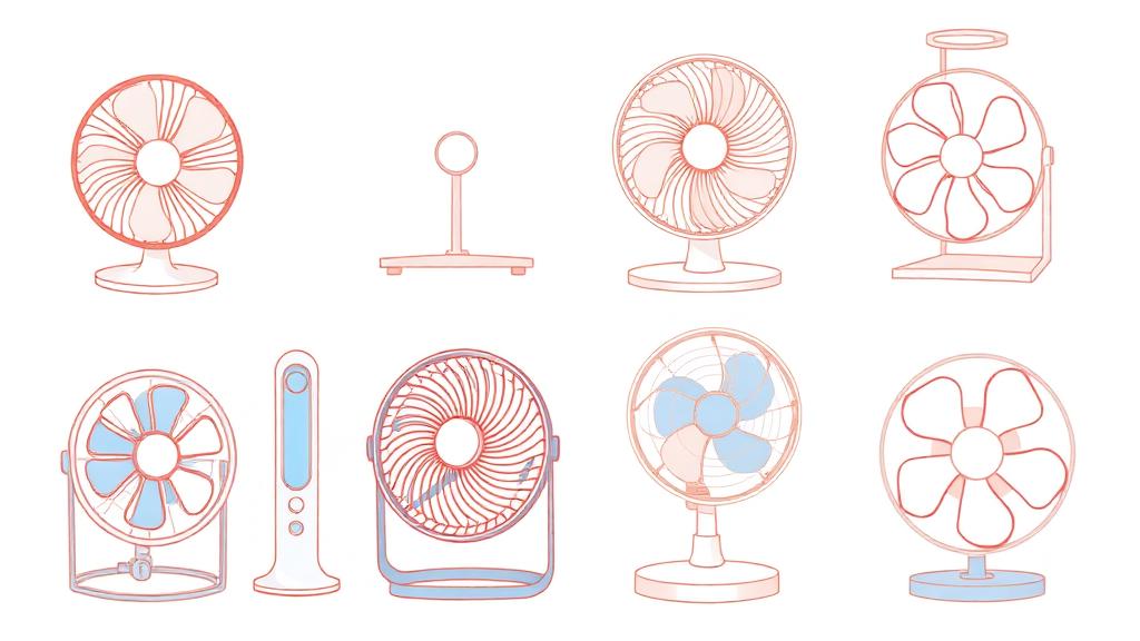 Collection of different fans